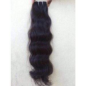 Extensiones y pelucas de cabello Remy indio virgen de un solo donante HAMDAAN IMPEX, cabello plano a granel de onda suave, modelo indio, estilo de onda profunda suelta - Product Image 3