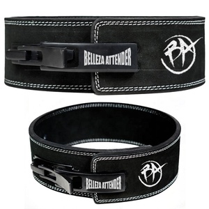 Levier de levage de poids en cuir Pro ceinture entraînement de gymnastique noir épais 5 pouces soutien lombaire 10mm - Product Image 1