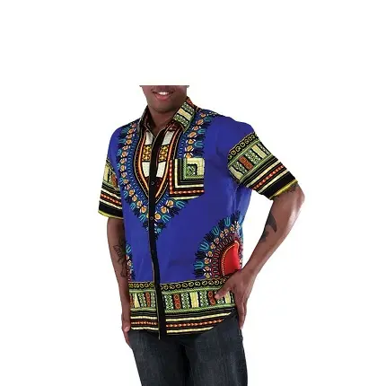 V R Artigianato Vendita Calda Tradizionale Africano Dashiki Camicia Mezza Manica Abbigliamento Africano per Gli Uomini