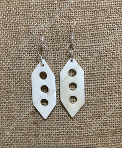 Boucles d'oreilles pendantes vintage en os de buffle plaqué argent, goutte d'eau, artisanales, pour femmes, nouveau design, bijoux de mode, Inde, 2024 - Product Image 4