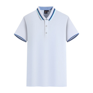 M & F เสื้อโปโลผ้าฝ้าย GSM 220 100% ปักโลโก้ได้ตามต้องการสำหรับผู้ชาย2025มีสไตล์ - Product Image 3