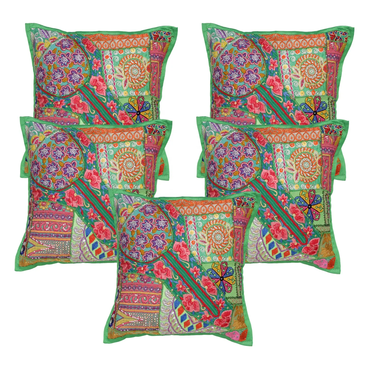 Индийская декоративная хлопчатобумажная ткань, чехол для диванной подушки с этническим дизайном, украшение для дома, наволочки