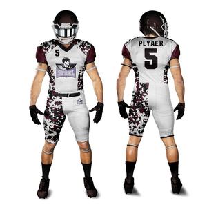 Uniformes de football américain personnalisés unisexes, chemises de football respirantes à manches courtes avec numéro imprimé et options de taille, ensembles vierges - Product Image 6