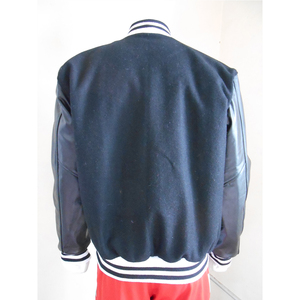 แจ็กเก็ตสำหรับผู้ชายและผู้หญิง, แจ็กเก็ตมีแขนเสื้อหนังวัวสีดำปักลายออกแบบได้ตามต้องการสำหรับฤดูหนาว - Product Image 4