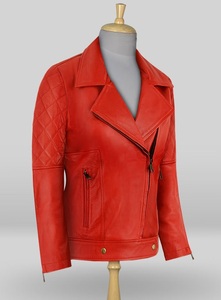 Chaqueta de cuero de vaca con cremallera para mujer, nuevo diseño, para invierno, 2021, disponible en todo tipo de cuero - Product Image 2
