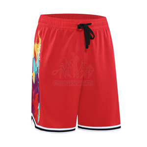 Pantalones de baloncesto de poliéster personalizados para hombre, Shorts de malla para gimnasio, baratos, venta al por mayor - Product Image 2