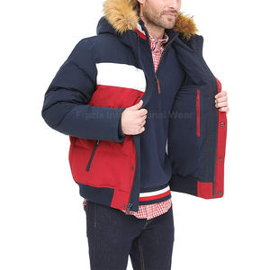 Chaquetas de nailon personalizadas para hombre, cuello levantado Delgado cálido, para exteriores, invierno, talla grande, venta al por mayor - Product Image 6