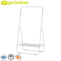 Séchoir à linge suspendu extensible en métal au design moderne, avec revêtement en poudre, étagère de rangement pour la maison