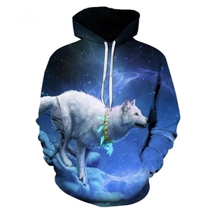 OEM personalizado Unisex Deporte Sudaderas con capucha 3D impreso Animal patrón de uso de invierno Sudadera con capucha hecha de poliéster/algodón - Product Image 1