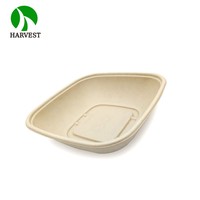 Contenants alimentaires jetables biodégradables et compostables en pulpe moulée de bagasse pour la restauration et les cafés
