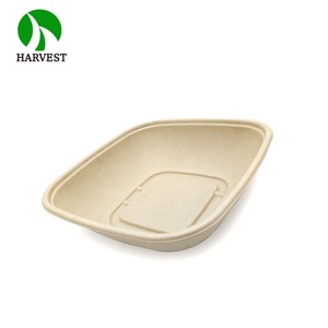 Contenants alimentaires jetables biodégradables et compostables <span class=keywords><strong>en</strong></span> pulpe moulée de bagasse pour la restauration et les cafés - Product Image 2
