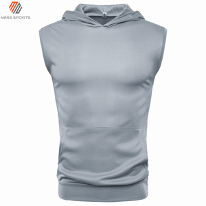 Camisetas sin Mangas con Capucha para Hombre, para Entrenamiento, Gimnasio, con Bolsillos, Transpirables, de Secado Rápido, Ecológicas, de Poliéster/Algodón, Personalizables - Product Image 4