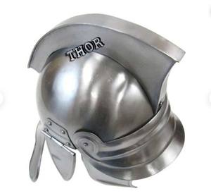 Casque de Barbuda médiéval Viking pour hommes, ailes en acier et laiton, casque de chevalier, Costume argenté poli, unisexe - Product Image 3