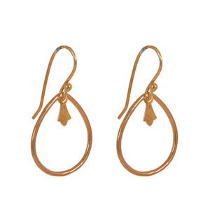 ต่างหูทรงลูกแพร์เงินสเตอร์ลิง925ดีไซน์ใหม่ประดับเพชรสีทอง18K แบบเรียบง่ายของขวัญแต่งงานแนววินเทจ - Product Image 1