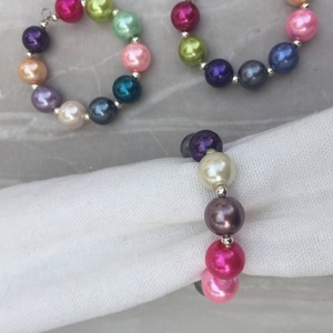 Pearl Beaded Best Stylish Napkin Rings - Product Image 1