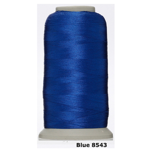 ด้ายปักเย็บผ้า Yi-flash 3600 หลา 108D 2Ply ชนิดเส้นใยสปัน ความทนทานสูง แบบกรวย สีฟ้า # 8543 - Product Image 1
