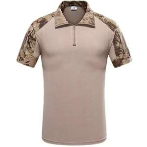 เสื้อยืดกอล์ฟผู้ชายพิมพ์ลายพรางแขนสั้นสำหรับโปโลที่ระบายอากาศได้ถักทอแบบสบายๆจากคอลเลกชันบังคลาเทศ - Product Image 1