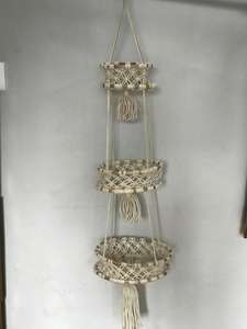 De alta calidad de Tejido estilo cuerda de cáñamo de carretera de suspensión de planta de algodón de mejor venta cesta colgante, pote de flor - Product Image 3