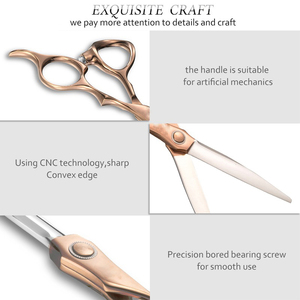 Tijeras profesionales de corte de pelo, para salón de belleza, diseño personalizado, la mejor calidad, curvadas, 2022 - Product Image 6