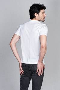 Camiseta básica de manga corta Supima de algodón para hombre, tejido de punto transpirable de alta calidad, talla grande, fabricante de la India - Product Image 4