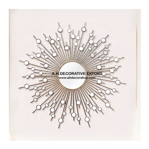 Wholesale Price <b>Wall</b> <b>Mirror</b> <b>Decorative</b> Living Room Sunburst <b>Wall</b> <b>Decorative</b> <b>Mirror</b> for Home Unique Design <b>Wall</b> <b>Mirror</b> - Product Image 1