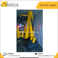 Chargeuse-pelleteuse JCB 3DX utilisée dans les travaux de construction