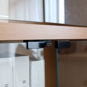 6-tier nordic <b>bookcase</b> with glass door - Product Image 6
