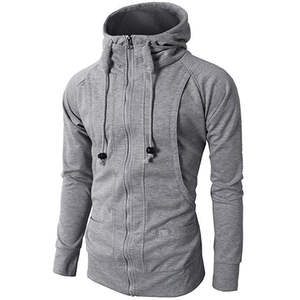 US <b>Men's</b> Casual Sweatshirt Top Long Sleeve Hooded Zip-up Jacket Solid Plain Hoodie <b>Coat</b> in Plus Size Breathable for <b>Summer</b> - Product Image 2