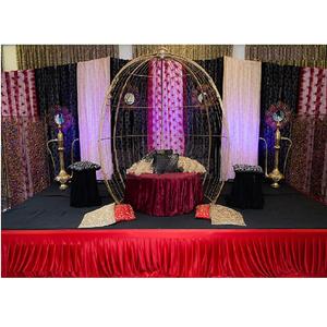 Colorido tema pakistaní y musulmán Henna función decoración boda Mehndi escenario configuración asiento nupcial para escenario Mehndi funciones - Product Image 1