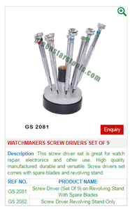 ช่างซ่อมนาฬิกาชุดไขควงชุดเครื่องมือทำนาฬิกา9ชิ้น-เครื่องมือนาฬิกา - Product Image 2