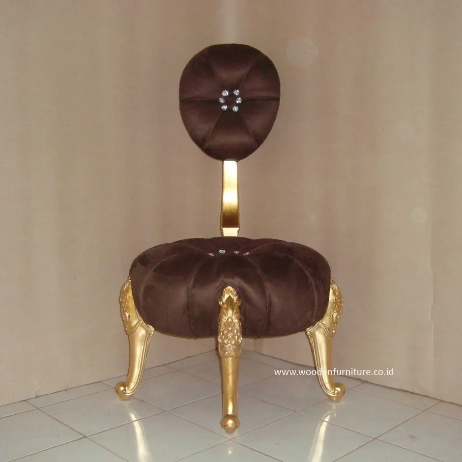 Golden Side Chair Kürbis stuhl Holz möbel