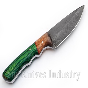 Couteau de chasse et d'abattage industriel en acier Damas de 8 pouces avec bolster personnalisé, qualité OEM (Smk1363), garantie de 3 ans - Product Image 4