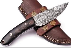 Couteau pliant à manche en bois de rose Original, petit couteau de poche en acier damas pour l'extérieur Isonz-couteau en métal 23 acier, D2 damas - Product Image 4