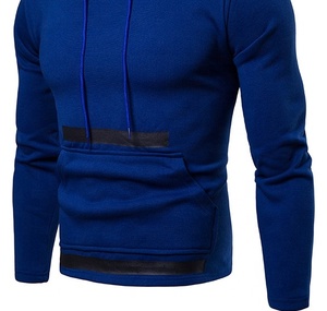 Sweat à capuche d'hiver coupe classique en molleton 100% coton 280g, coupe-vent, séchage rapide, respirant, avec logo personnalisé sur le devant, impression en relief, OEM - Product Image 6