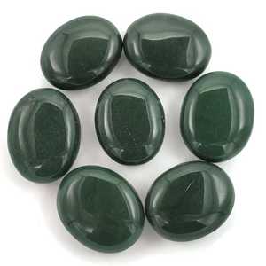 Aventurine faite à la main de haute qualité Palm Stone Green Agate pour décor de style Feng Shui - Product Image 1