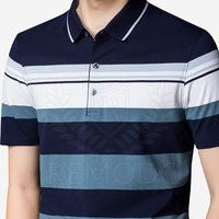 T-shirts pour hommes à col en V et manches courtes, coupe ajustée - Polyester/coton, logo imprimé personnalisé, séchage rapide et respirant, respectueux de l'environnement