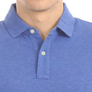 Polo de manga corta azul claro de alta calidad OEM hecho en fábrica precio barato venta al por mayor - Product Image 6