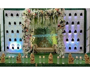 Jharokha ฉากเทียนงานแต่งงาน,ฉากหลังเทียนฟุ่มเฟือยดีไซน์พิเศษสำหรับงานแต่งงาน - Product Image 1