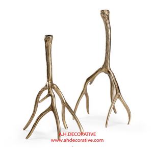 Portavelas de luz en T niquelado de aluminio Pilar para decoración de iluminación de Navidad Portavelas hecho a mano con acabado brillante - Product Image 6