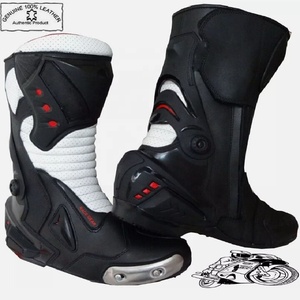 Zapatos de carreras de moto de cuero genuino para hombre, botas protectoras de alta calidad, OEM, Inspire Apparel - Product Image 2