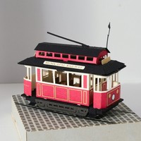 Haute qualité Vintage tramway bricolage papier modèle Kit Miniature jouet éducatif