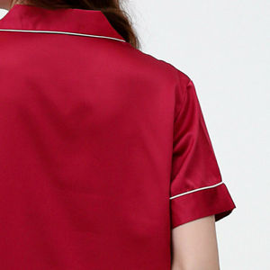 สีที่กำหนดเองสไตล์สบายซาตินชุดนอนชุด - Product Image 4