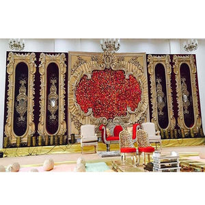 ฉากหลังงานแต่งงานสุดอลังการ โครงตกแต่งเวทีงานแต่งงานแบบเอเชีย ฉากหลังงานแต่งงานสุดหรู แผงฉากหลังงานแต่งงานที่สวยงาม แคนาดา - Product Image 1