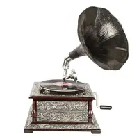 Fully Functional Vinyl Gramophone Player, Vintage Style
