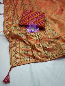 Designer Broderie Dentelle Bordure Diamant Travail Georgette Soie Viscose Luxe Saree Non Cousu Blouse Femmes Fête De Mariage Porter - Product Image 4