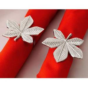 ที่ใส่ผ้าเช็ดปากและแหวนโลหะมาใหม่ไม่ซ้ำใครสำหรับโต๊ะอาหารค่ำบ้านโรงแรมร้านอาหารงานปาร์ตี้ - Product Image 2