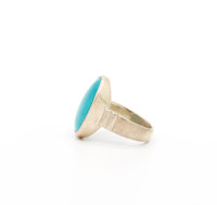 Vente en gros de bagues en turquoise naturelle de l'Arizona en argent sterling 925 faites à la main bijoux Boho vintage pour femmes bagues de déclaration en pierres précieuses
