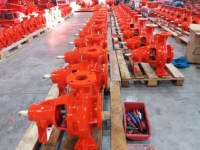 Ensemble de pompes à incendie Ulfm approuvé NFPA20, centrifuges à aspiration axiale, électriques, 50GPM-2000GPM, avec contrôleur, en fonte, pour