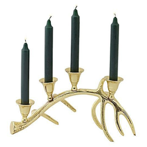 <b>Brass</b> Plated Custom Antler Handmade Christmas <b>Candle</b> Stick <b>Holder</b> - Product Image 1