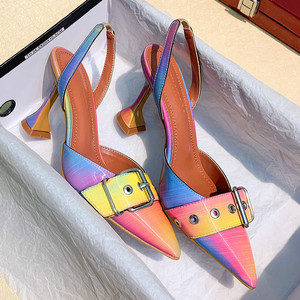 Soulier Femme Talon 2025 Nouvelle Boucles Fantaisie Créateur Élégantes Escarpins Moyen Talon Haut Luxe pour Femme et Dame - Product Image 4